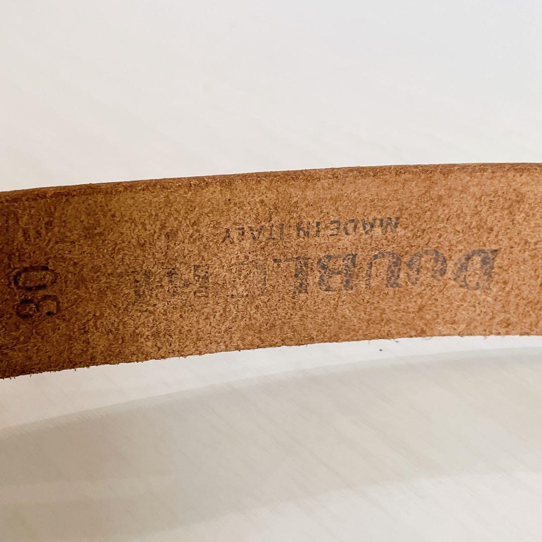 RRLカービングベルト 金属バックル 30インチ レザー ブラウン イタリア製