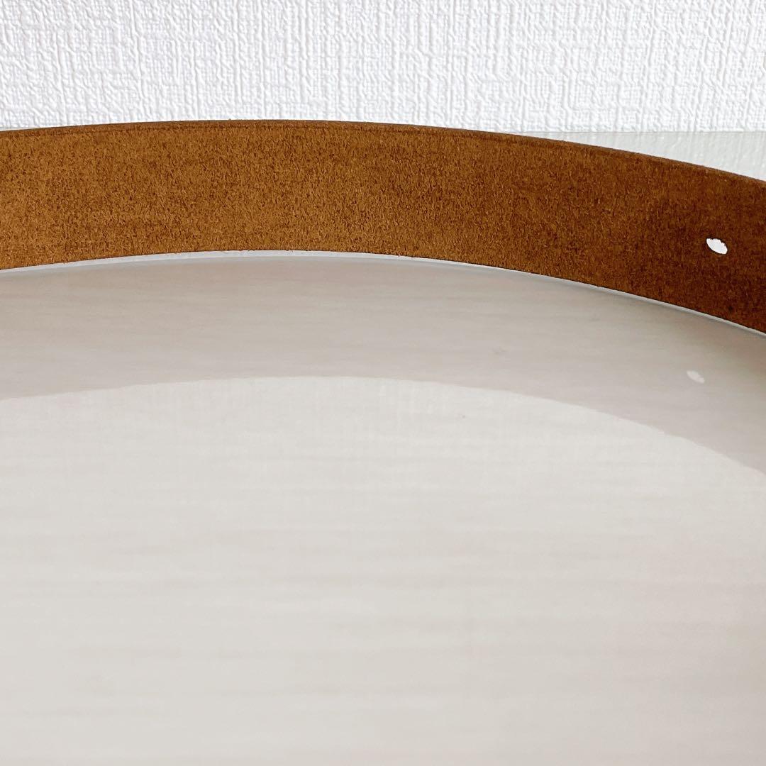 RRLカービングベルト 金属バックル 30インチ レザー ブラウン イタリア製