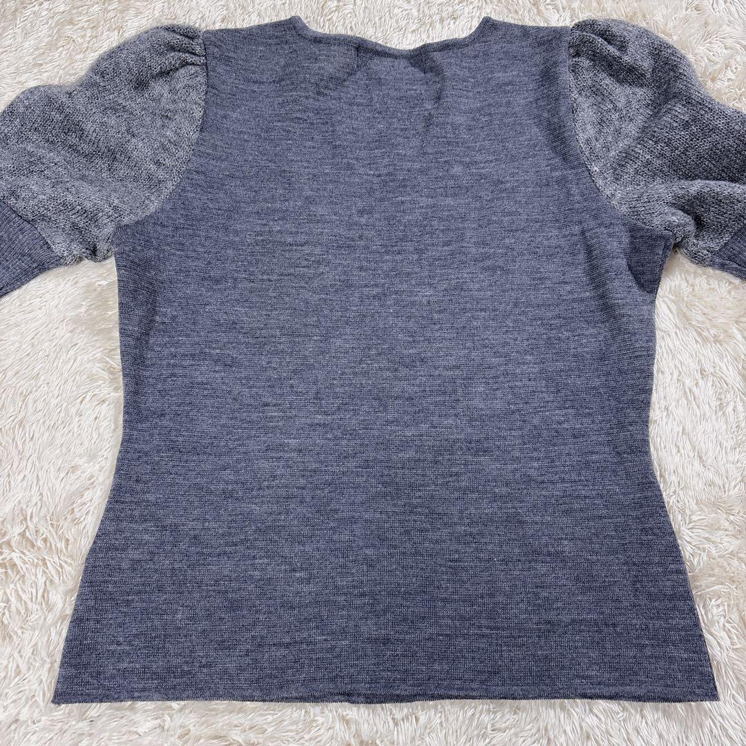 M’S GRACY エムズグレイシー パフスリーブ リボン ニット プルオーバー