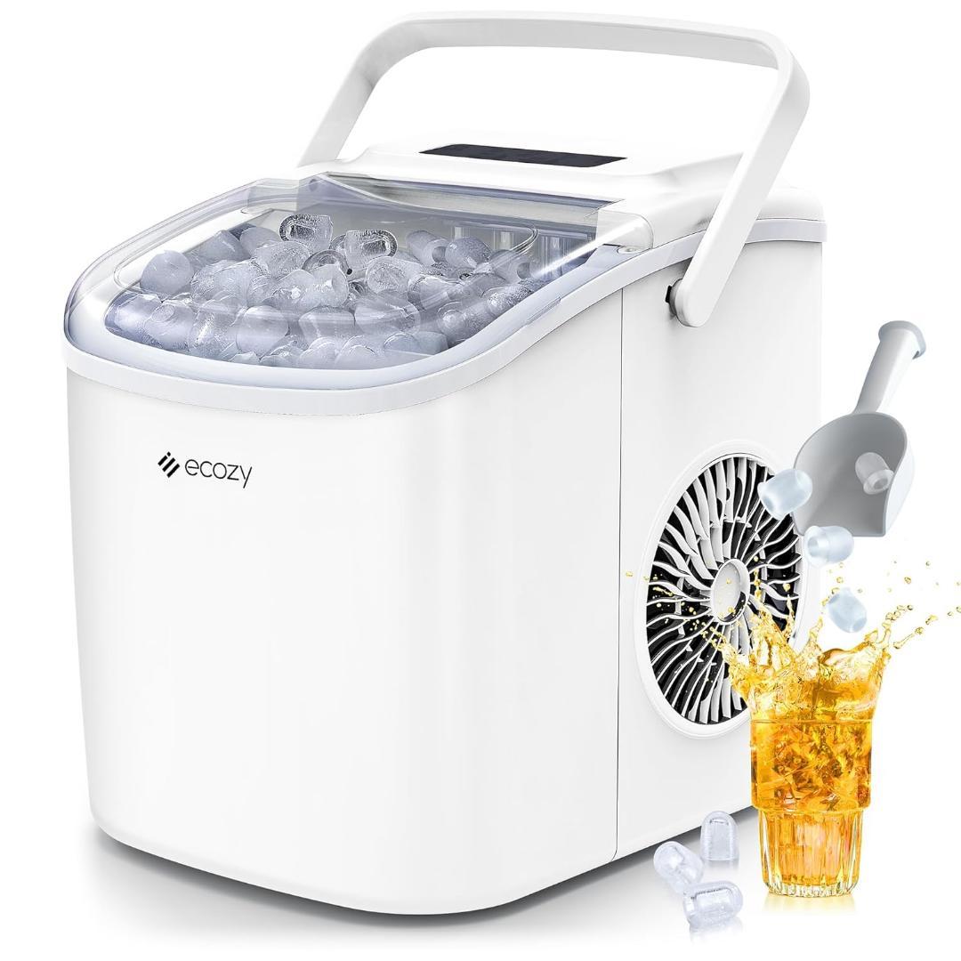 製氷機 家庭用 高速製氷機 最速6分 自動洗浄機能付き 2サイズの氷 コンパクト