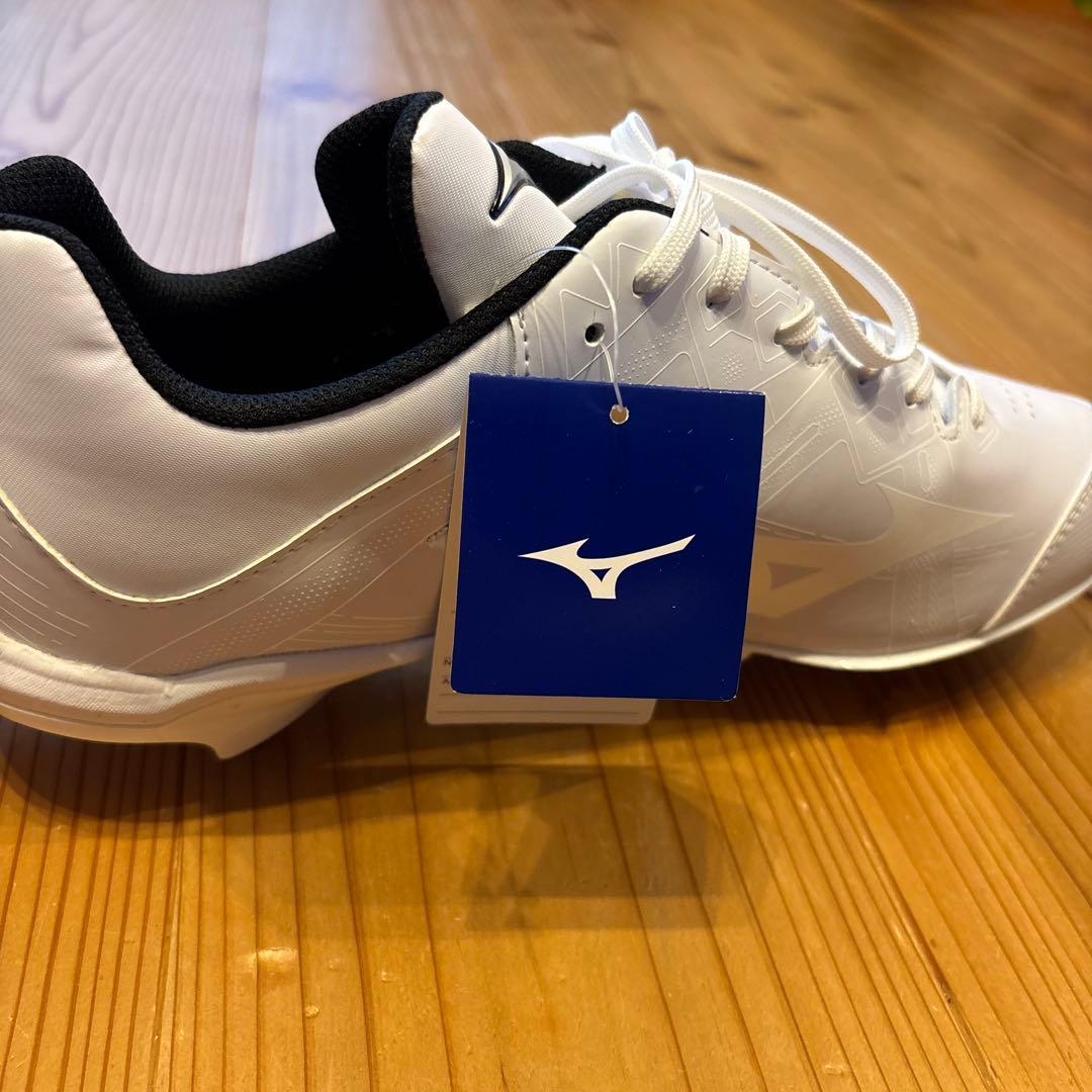 【新品・未使用】ミズノ 野球スパイク 28.5cm ホワイト×ホワイト