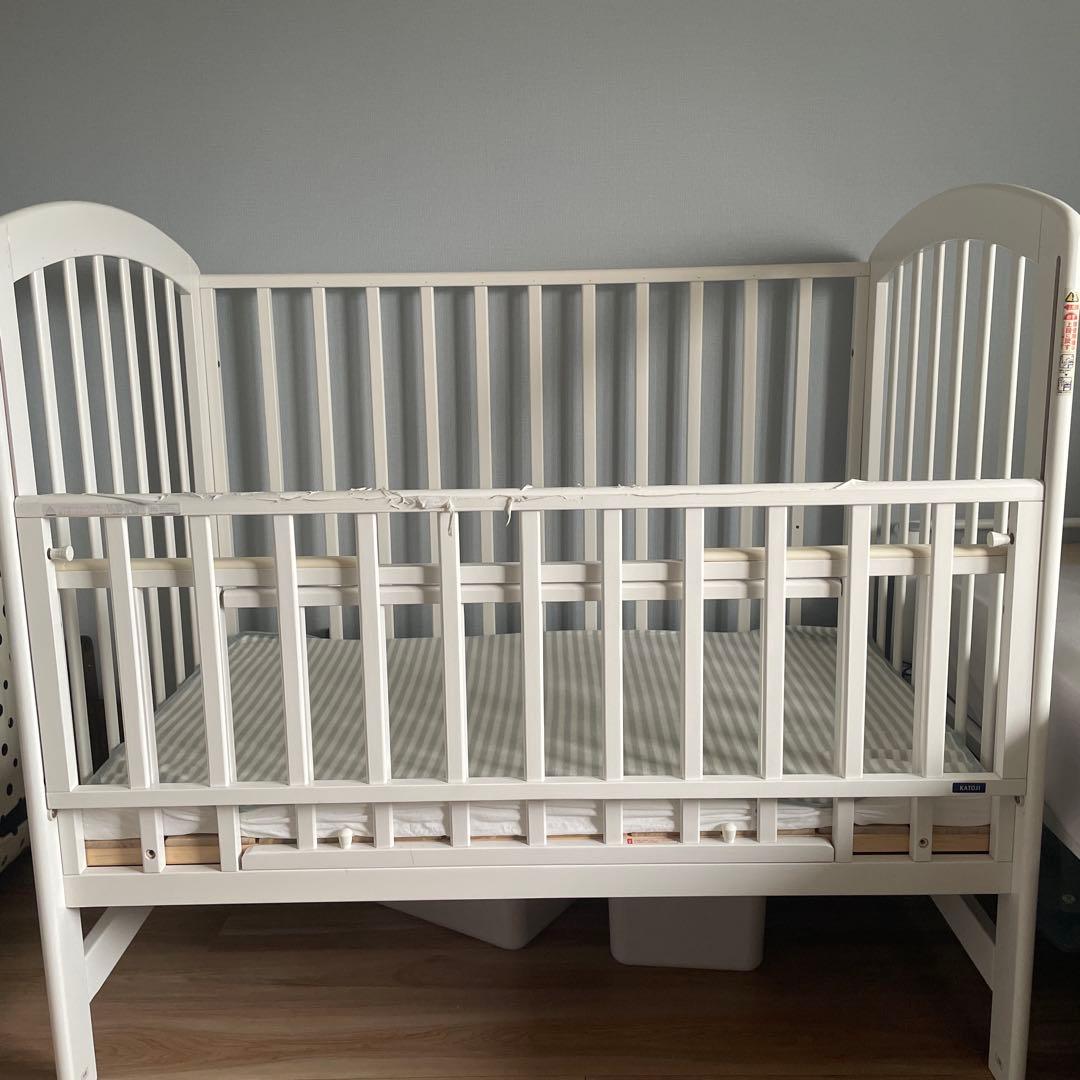 【送料込】カトージ ハイポジションベビーベッド/レギュラー