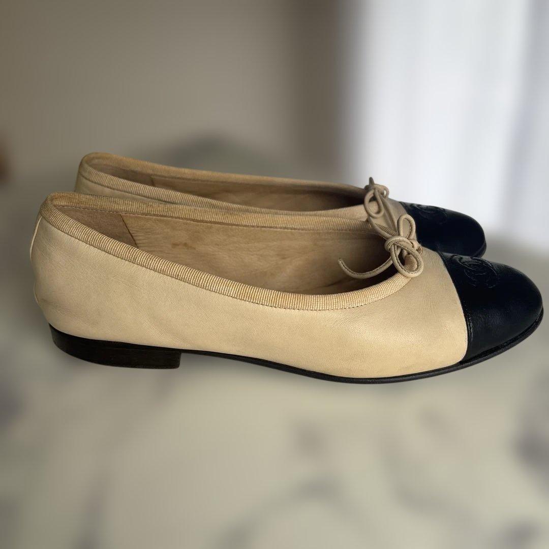 シャネル　バレエシューズ　バレリーナ　フラット　CHANEL ココマーク