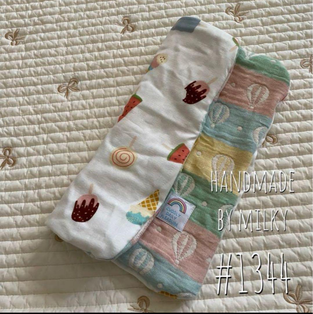 a様❤ハンドメイド　限定くまさん×パッチワーク6重ガーゼケットブランケット