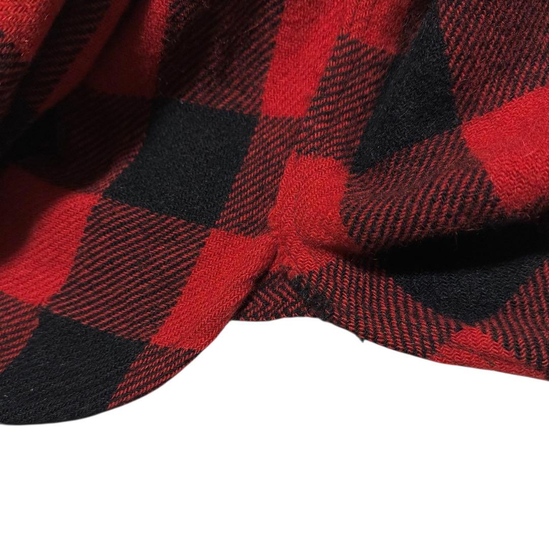 【訳あり品】50s WINTER KING マチ付き　ウールシャツ