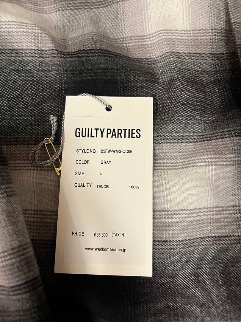 WACKO MARIA グレー 長袖ネルシャツ L 25aw