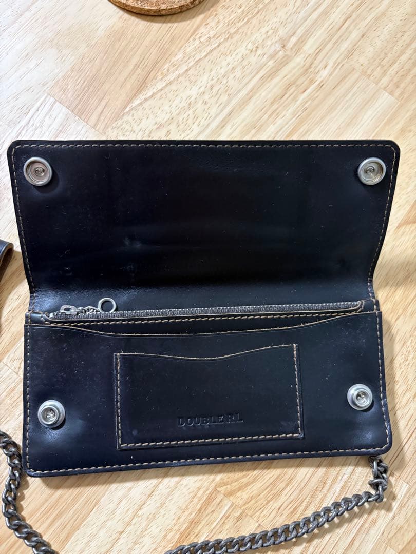 RRL ロゴ レザー トラッカー ウォレット チェーン 長 財布 ラルフ