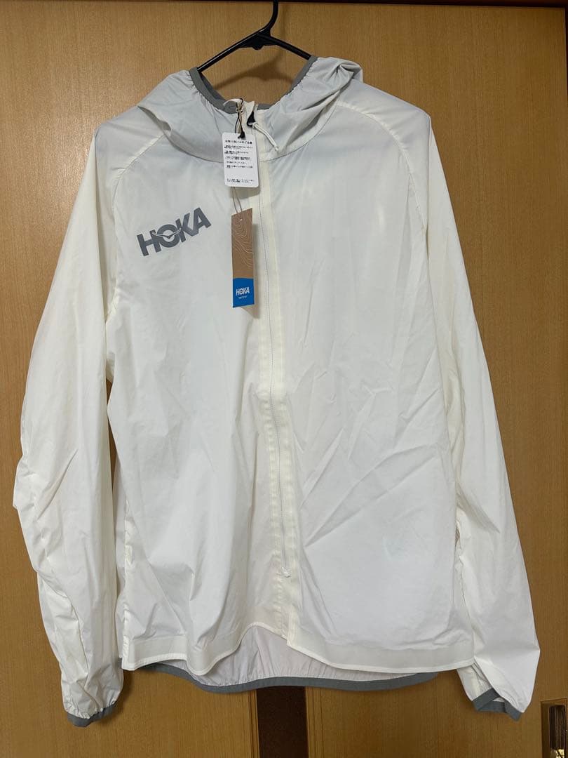 Hokaoneone ホカオネオネ　ランニング　ウィンドブレーカー　ホワイト　M