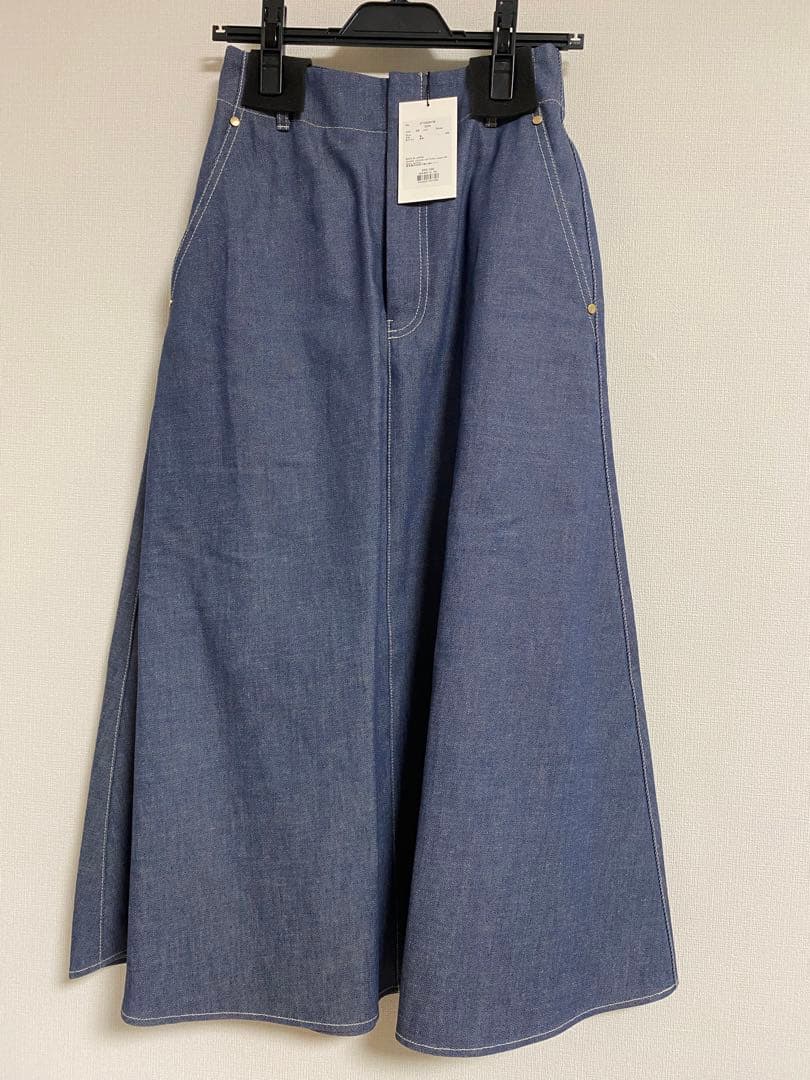 ebure リアクティブデニム トラペーズスカート