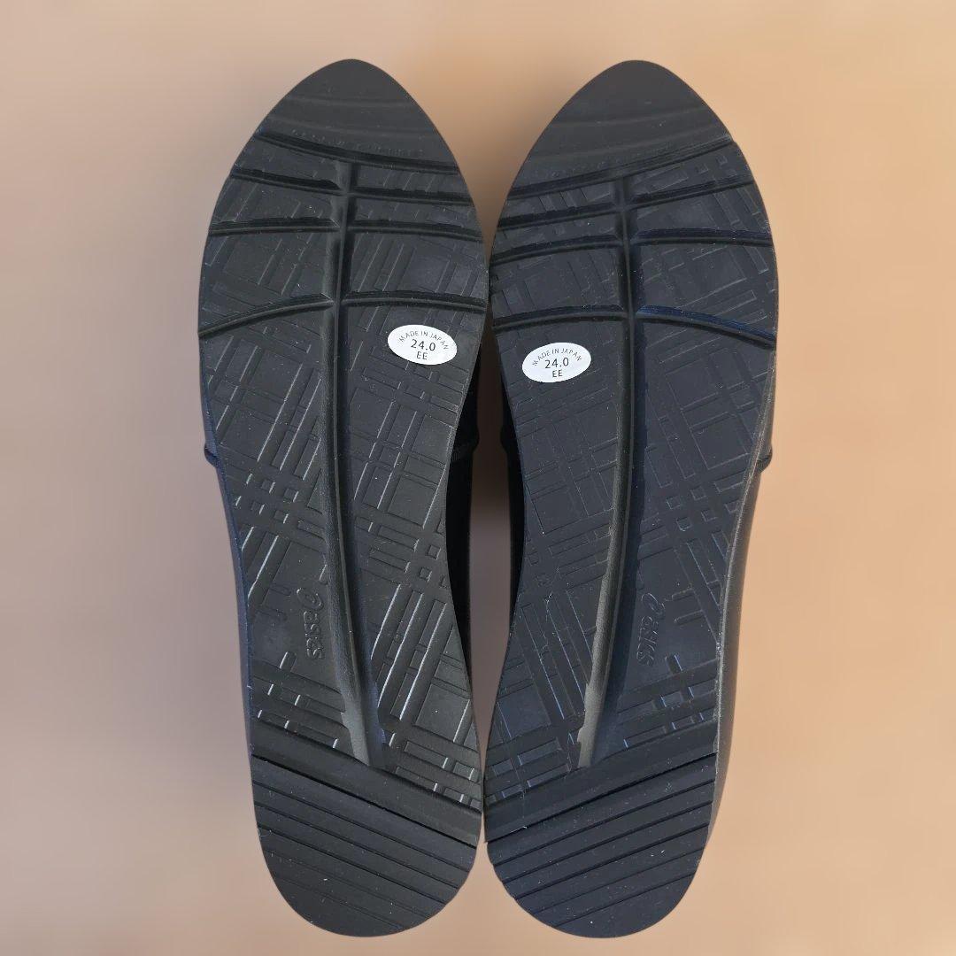 新品未使用 pedala アシックス ローファー ブラック 24cm