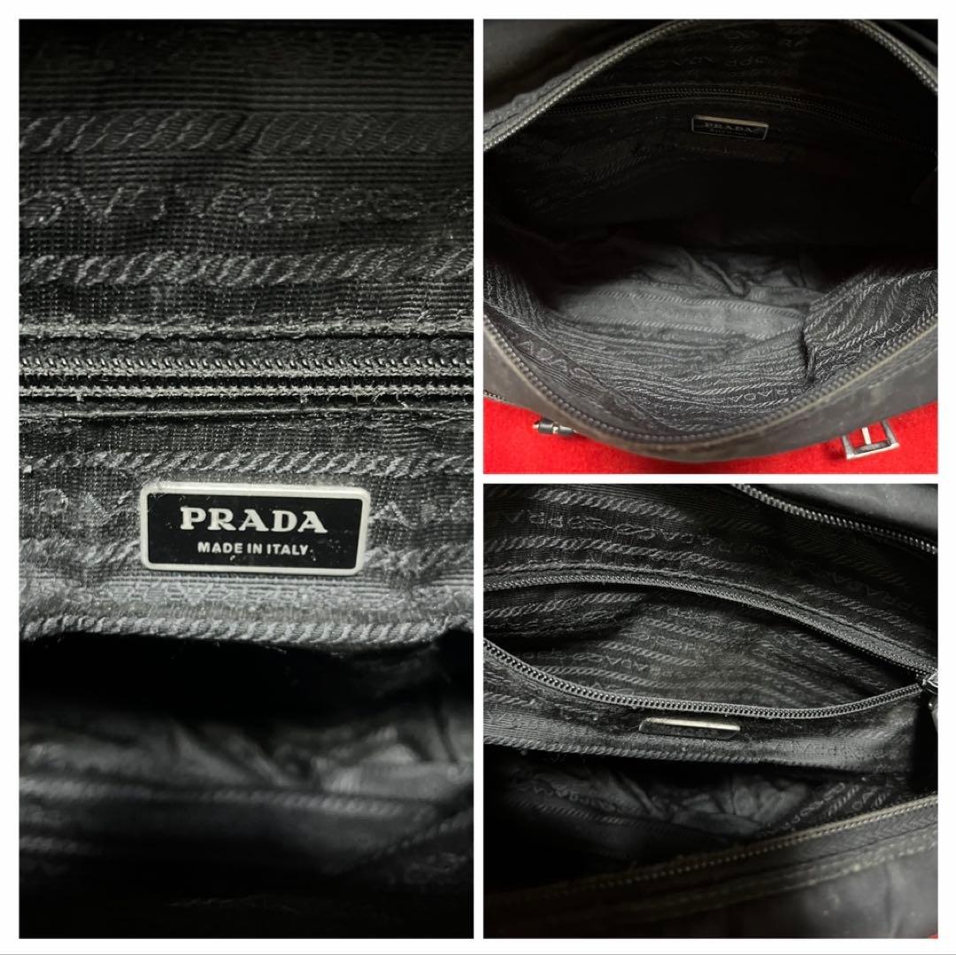 [PRADA]三角ロゴプレート ポコノ メッセンジャーバッグ/ショルダーバッグ黒