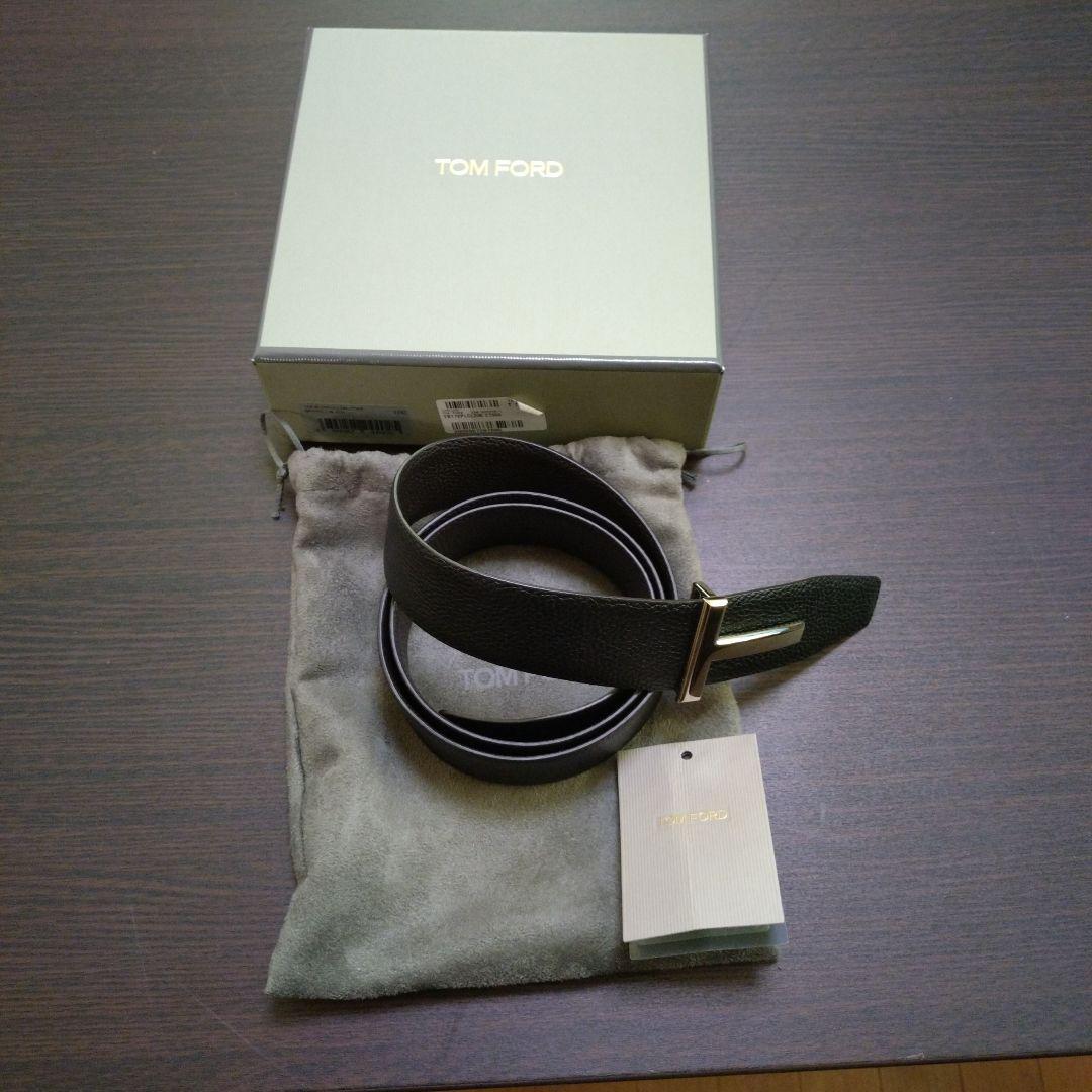 と*の様 TOM FORD 黒レザー ベルト