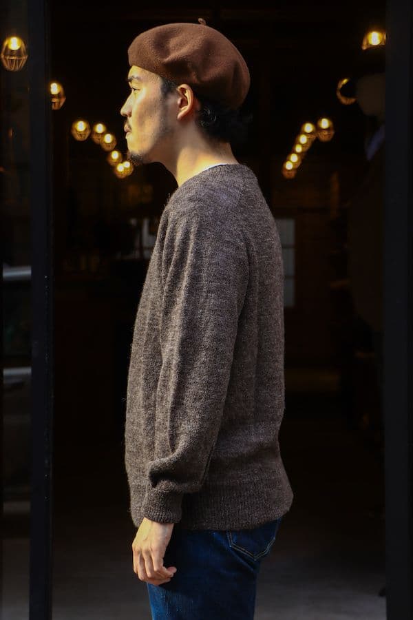 アナトミカ　1PLY SHETLAND SWEATER CREW NECK