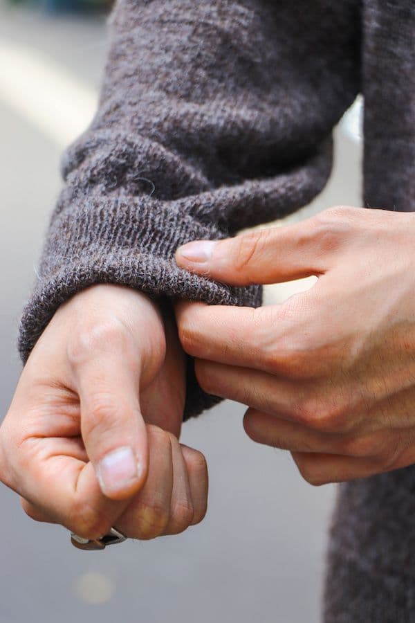 アナトミカ　1PLY SHETLAND SWEATER CREW NECK