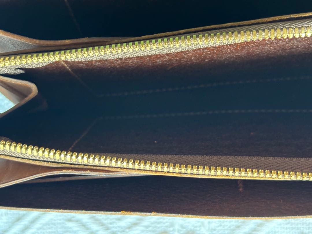 希少色 ヴィンテージformeフォルメコードバン長財布 スタンプ ダークブルー