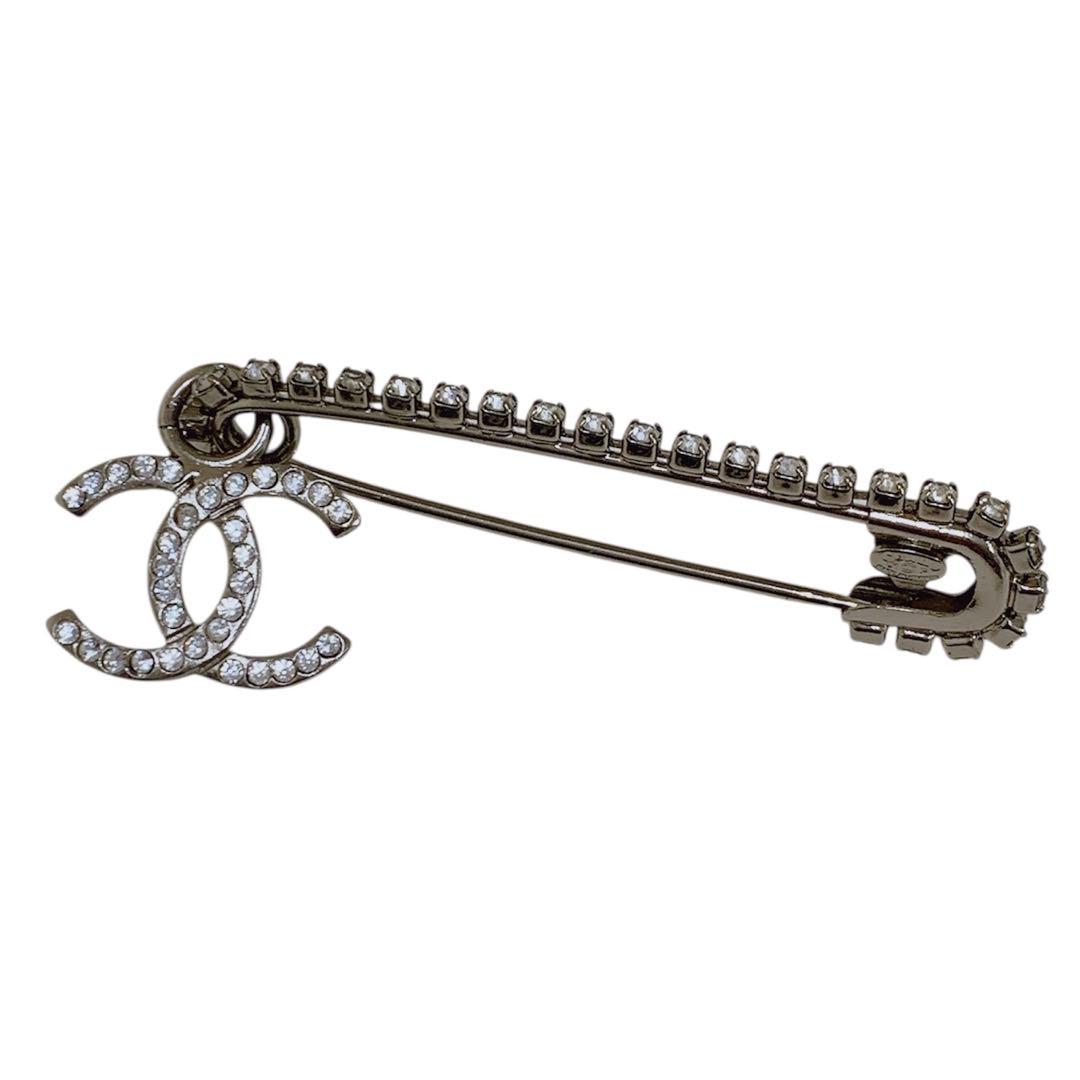 シャネル　安全ピン型　ブローチ　正規品