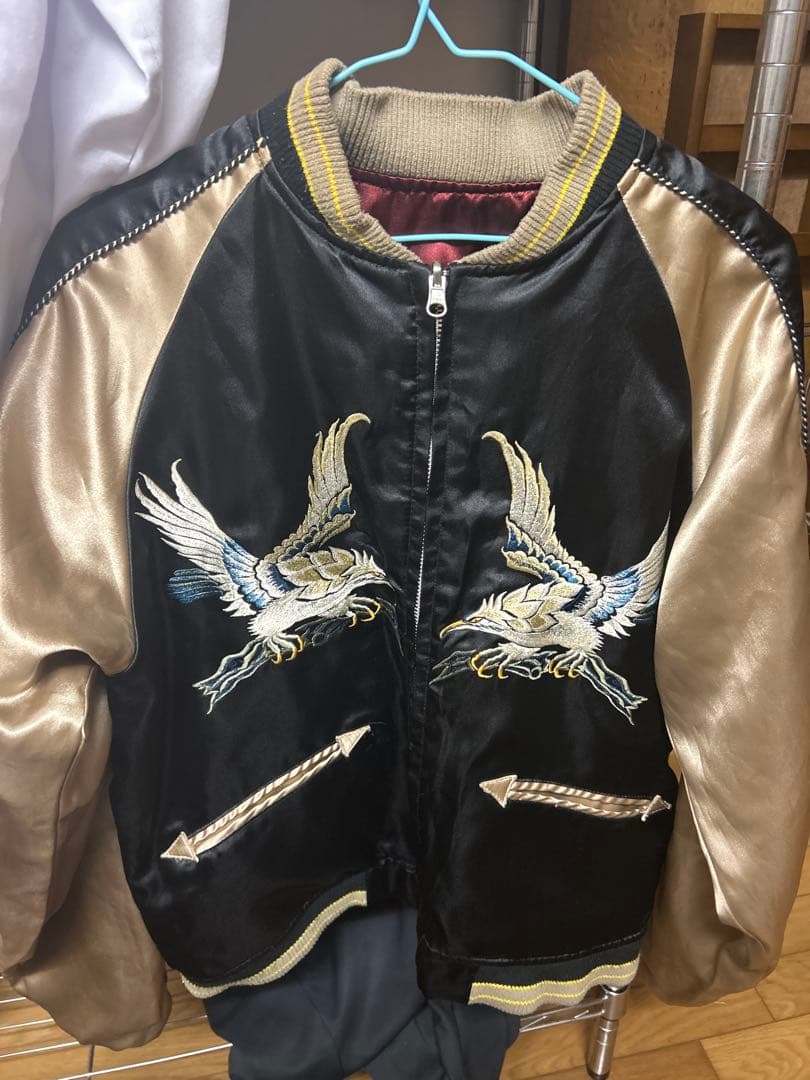 鷲刺繍 スカジャン 日本地名入り　値下げ可能です