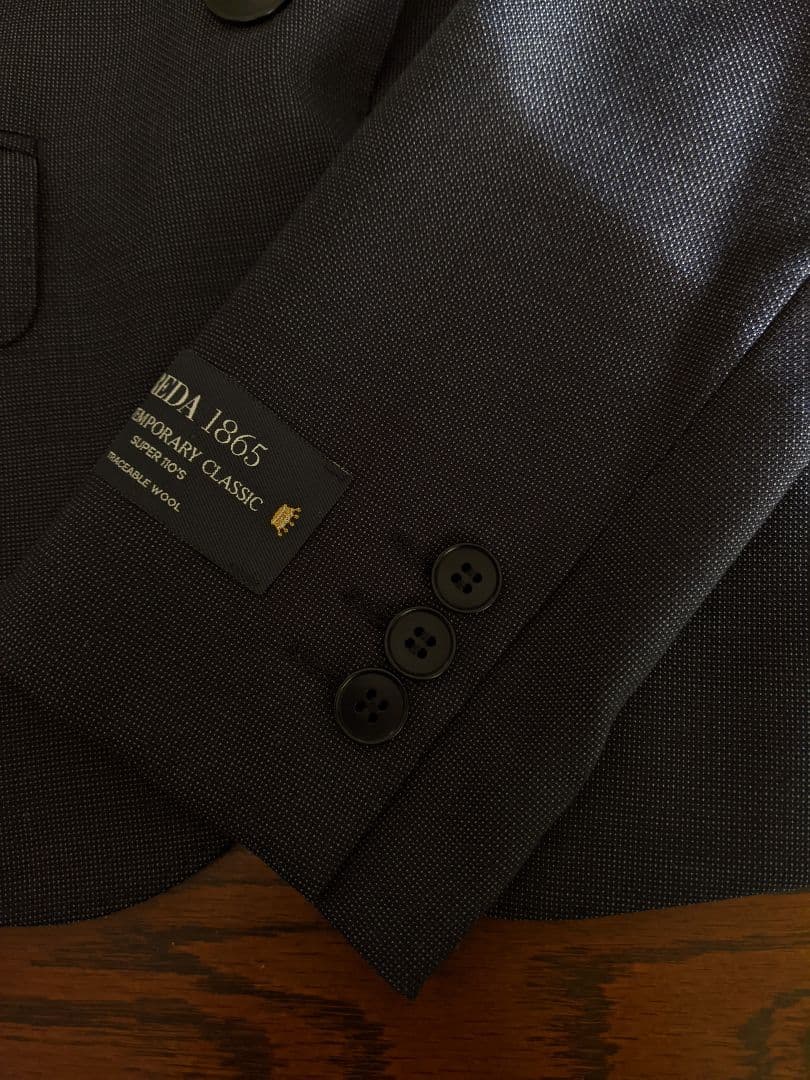 タグ付新品未使用ネイビービジネススーツ