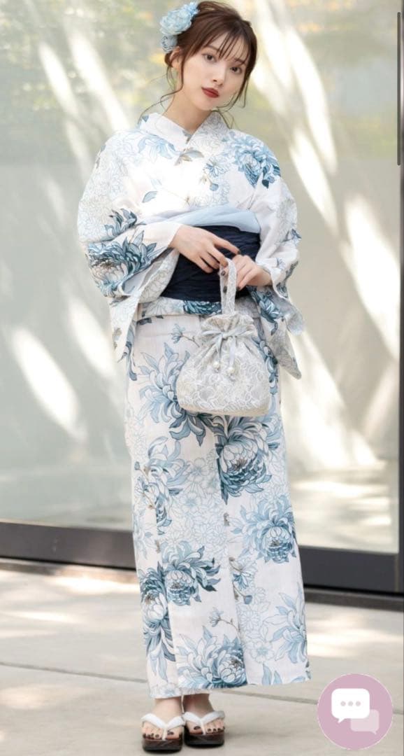 Dita 1人で簡単着付けれるオトナ浴衣　湊色の乱菊重ね