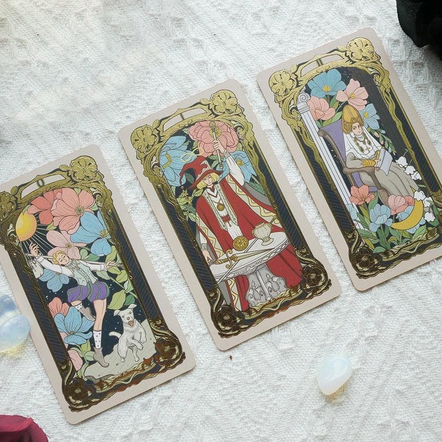 【正規品タロットカード】アールヌーボー調のレトロな美麗ヴィンテージアートタロット