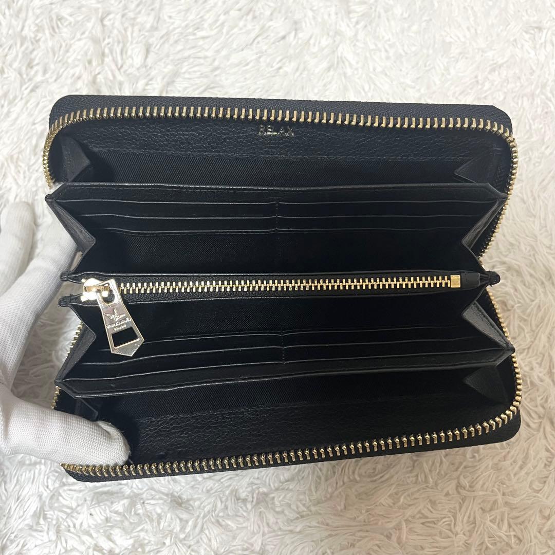 ✨美品✨ウノピュウノウグァーレトレ 長財布 ラウンドジップ 黒 ゴールド金具