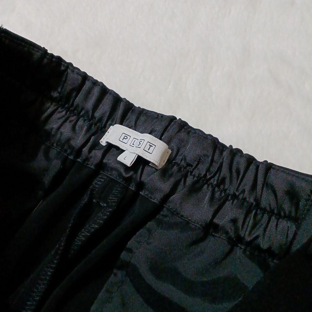 PLST プラステ ノーカラー ジャケット パンツ セットアップ Lブラック 黒