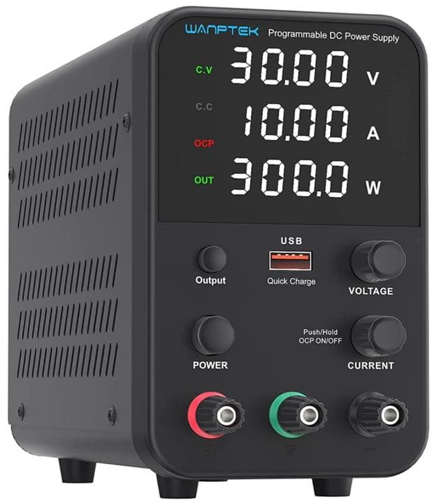 直流安定化電源（0〜30V、0〜10A）電圧&電流可変デスクトップDC電源