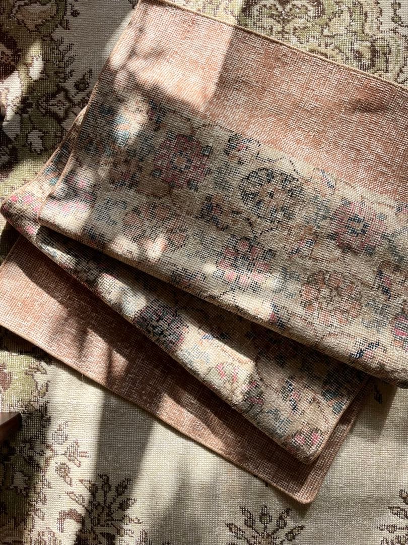 レア柄　flower ヴィンテージ トルコラグ　トルコラグ　69×192m