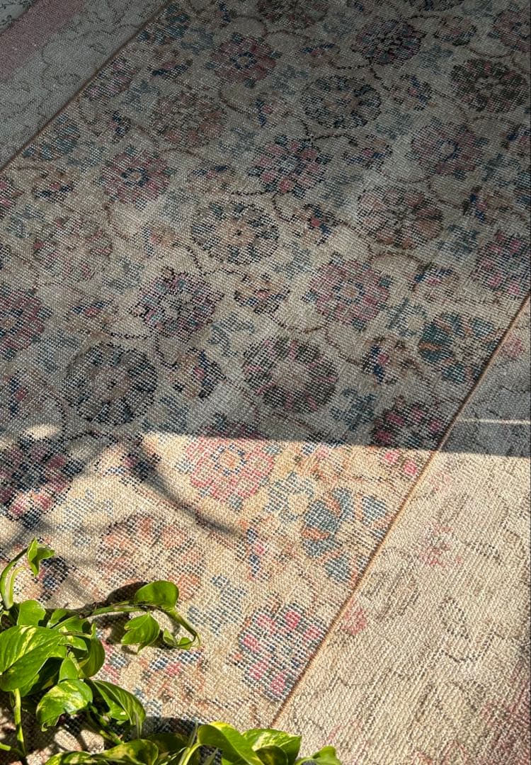 レア柄　flower ヴィンテージ トルコラグ　トルコラグ　69×192m