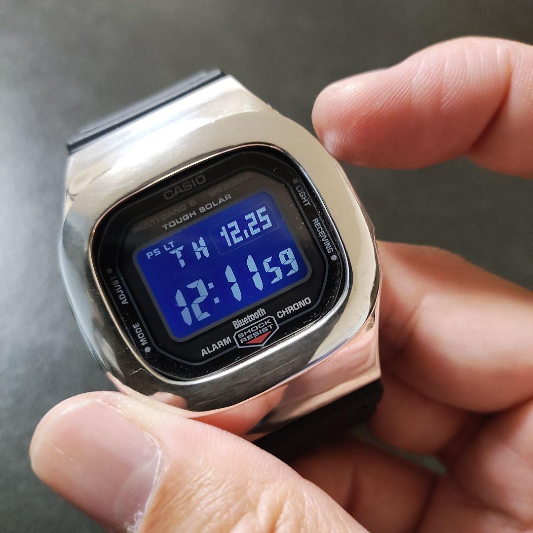 【早い者勝ち】G-SHOCK GWB5600 シルバーベゼル　damueカスタム