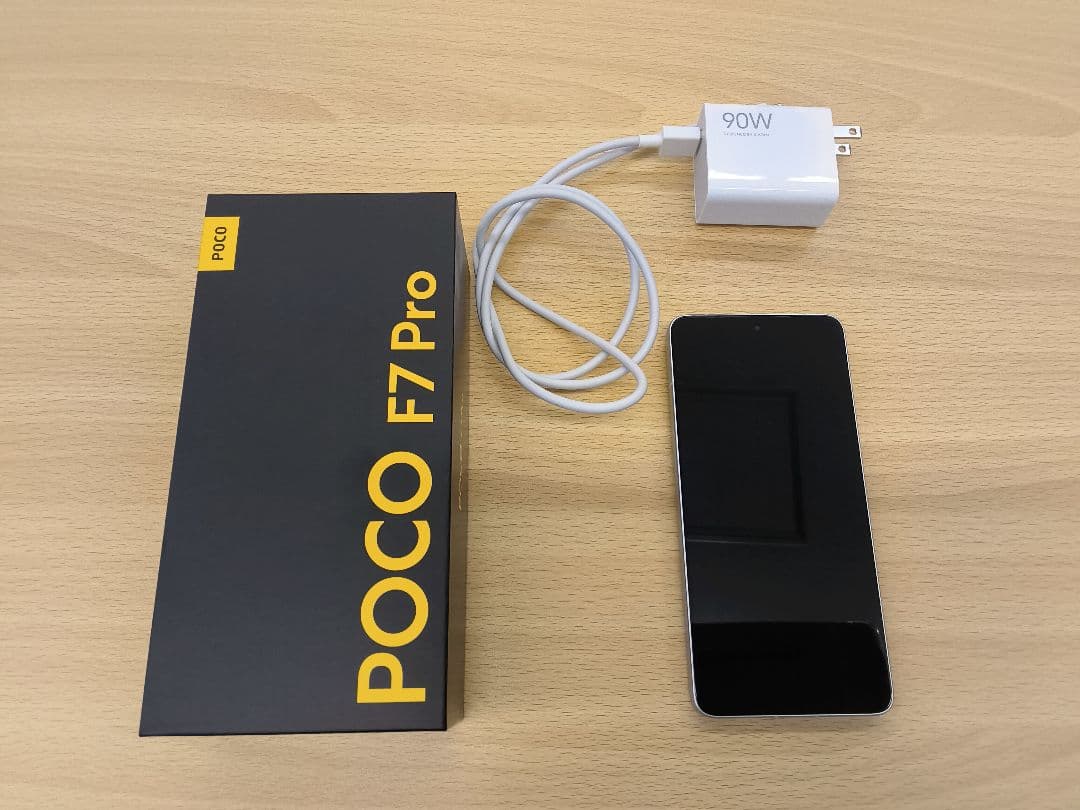 POCO F7 Pro 本体 シルバー 90W充電器付き