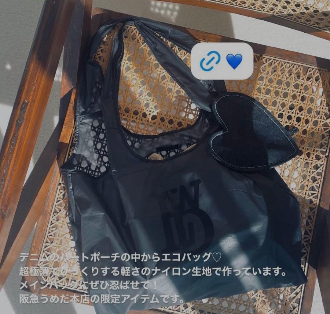 梅田阪急限定 ludlow ラドロー ハートポーチショッピングバッグ