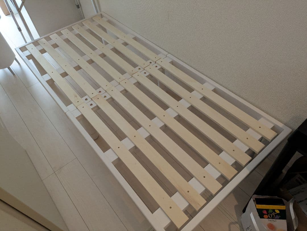 バノン すのこベッド フレーム セミシングルショート ホワイト