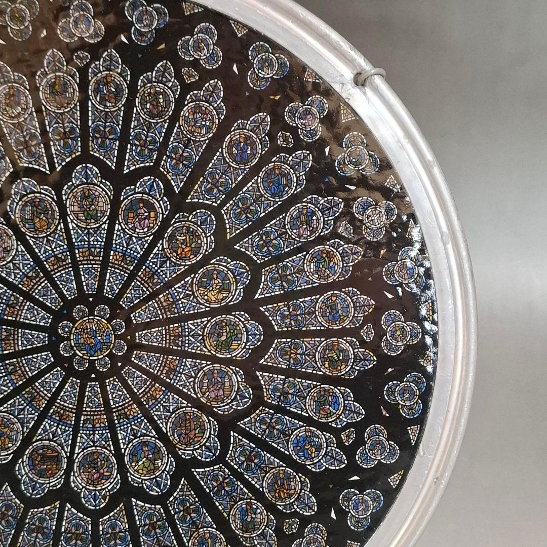 ★幻想的★ノートルダム大聖堂 パリ ステンドグラス グラスマスターズ バラ窓