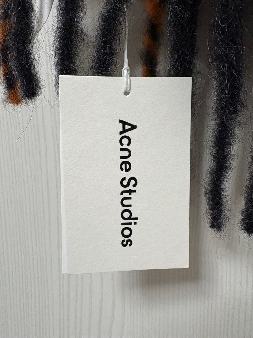 新品 Acne Studios ウールモヘアスカーフ ブラック