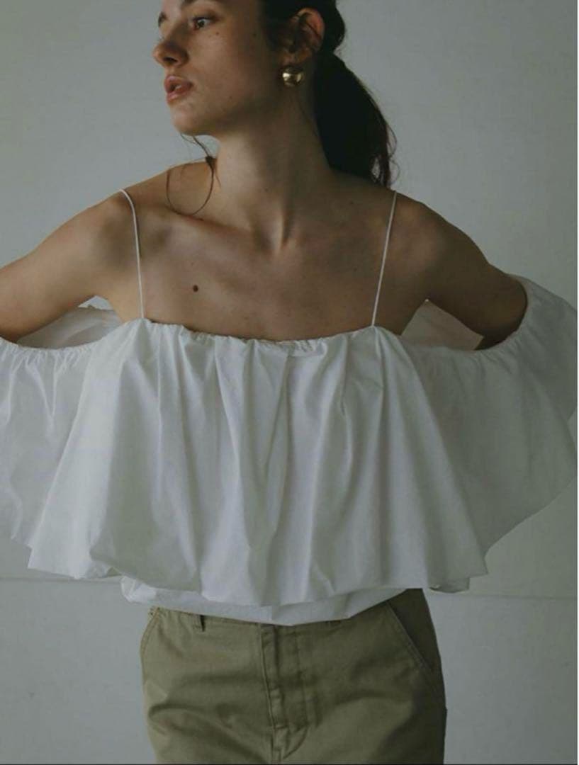 正規品　etre tokyo ナローストラップバルーンキャミ　白