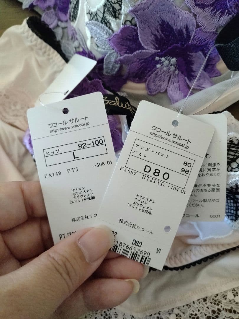 ワコール サルート ブラ ショーツ セット 22G 王様と私　D80