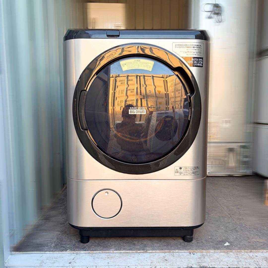 運搬取付無料！シャンパン純正日立大容量ビッグドラムビルトイン洗濯機！完動超美品￼