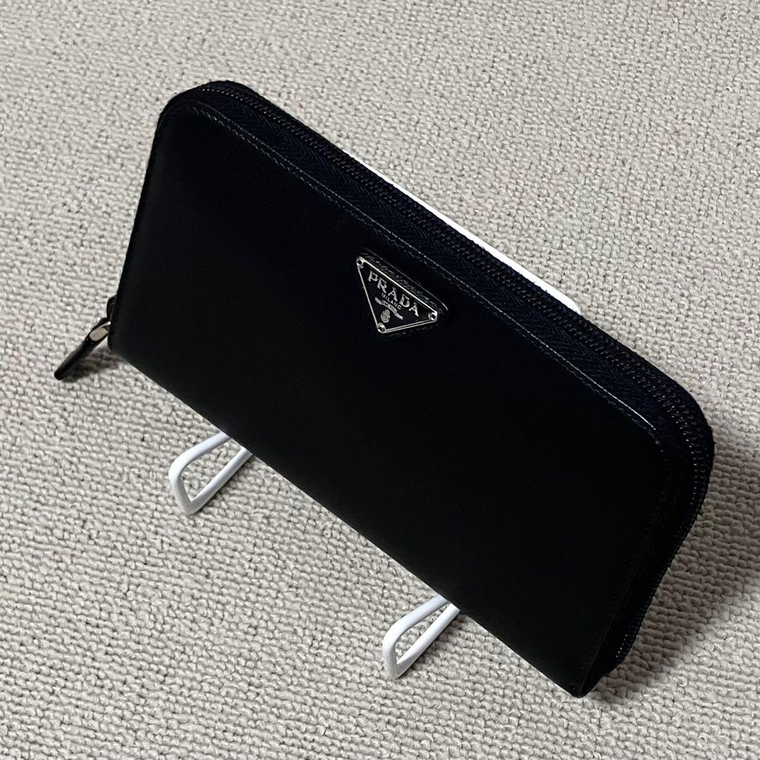 専用！プラダ［長財布］ラウンドジップ　サフイアーノ　ブラック　トライアングル
