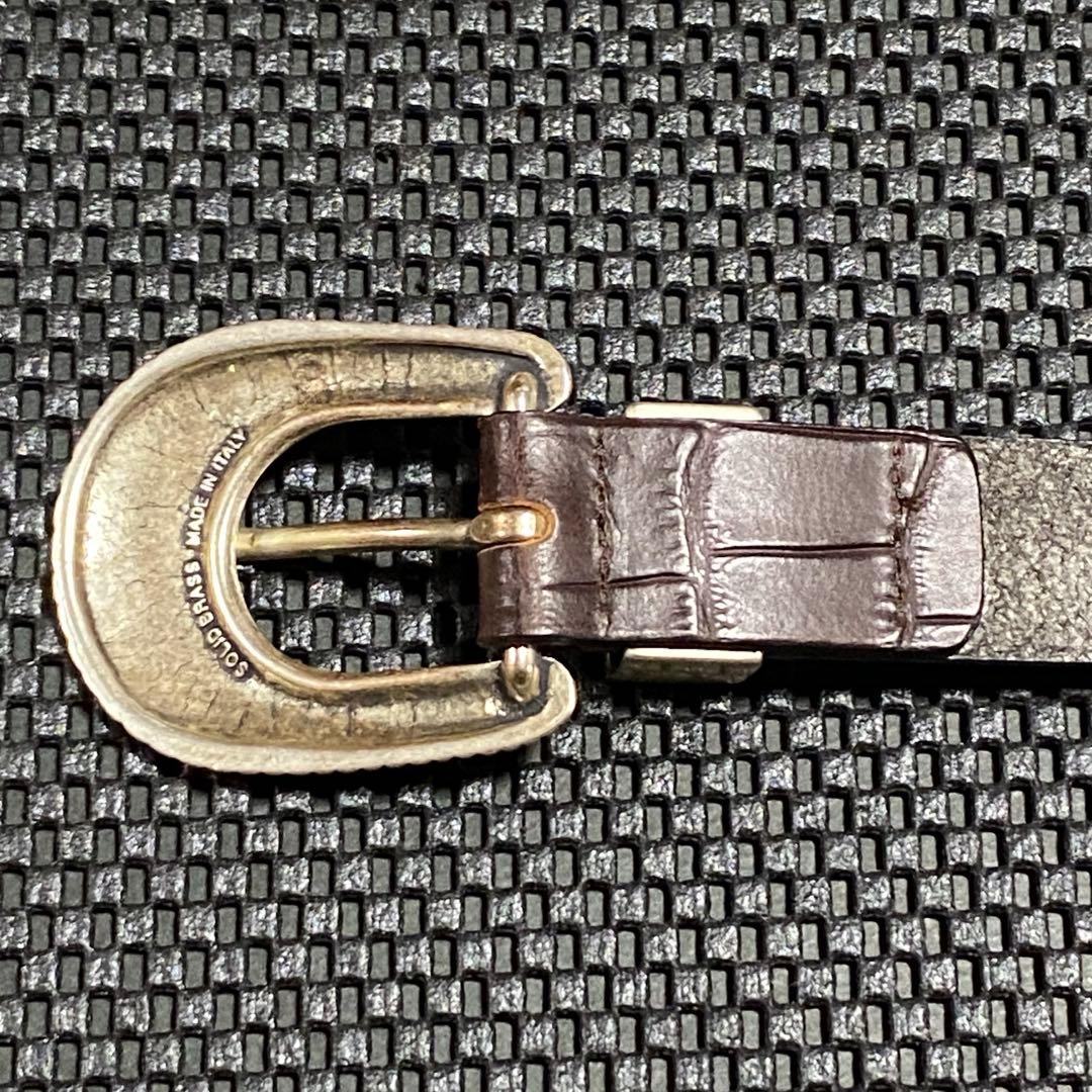 美品 BEAMS F 別注 WILLIAM ウエスタンベルト イタリア製