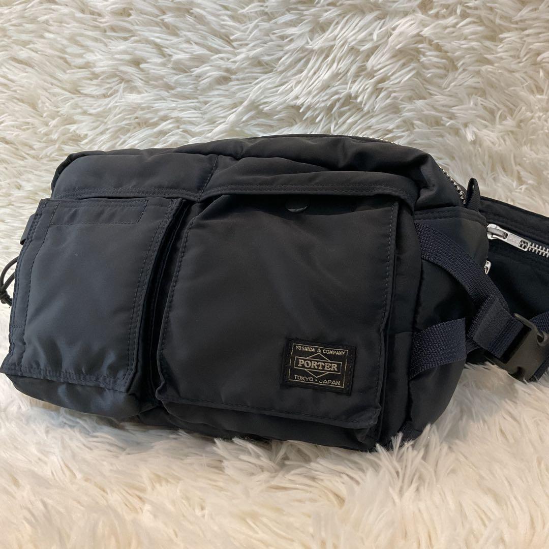 美品♪HEAD PORTER ヘッドポーター ウエスト ボディバッグ ネイビー