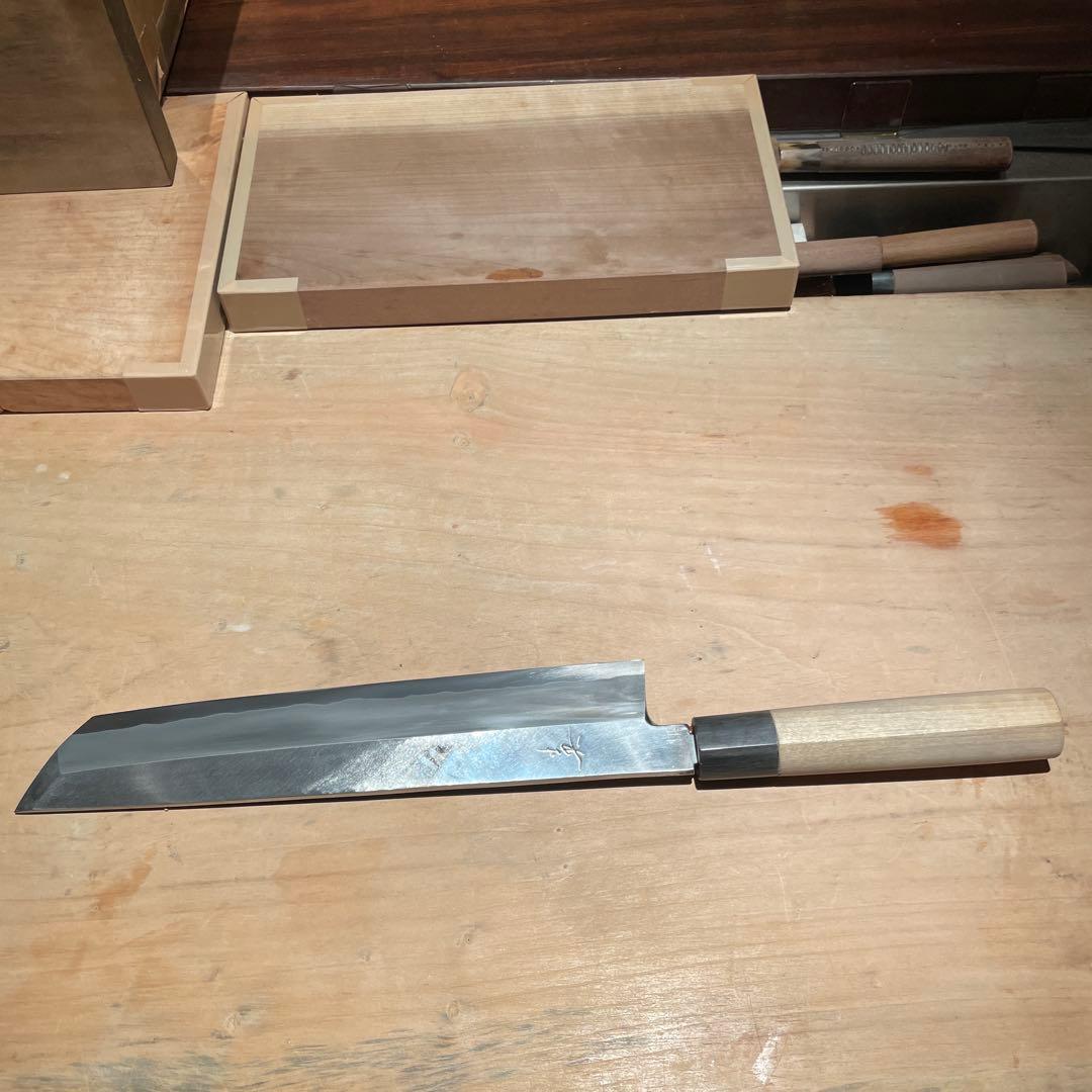 堺英、骨切り包丁 約30cm 木製ハンドル