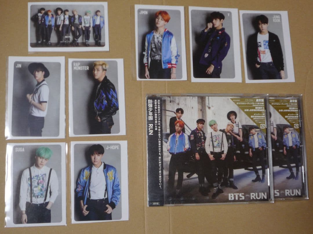 BTS RUN CDトレカ(ジョングク、V、ジミン、J-HOPE、SUGAなど)