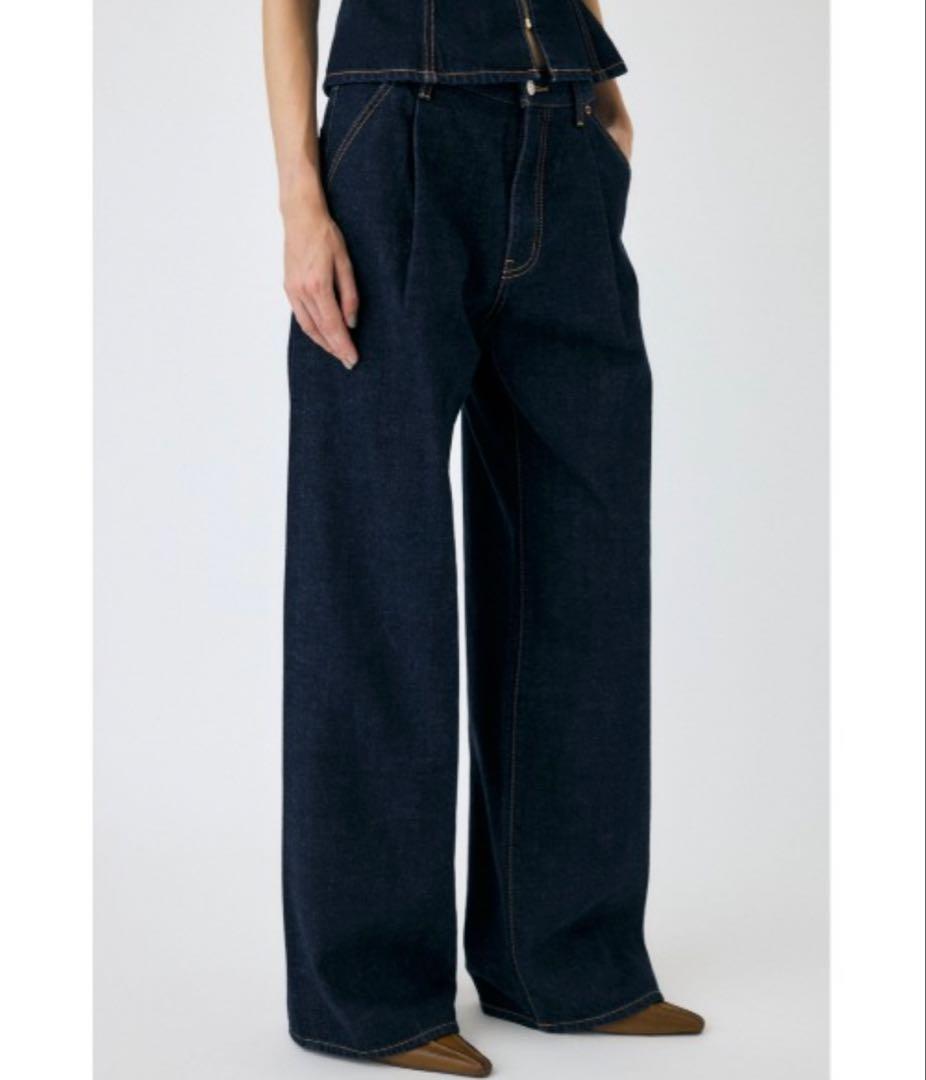MOUSSY TUCK WIDE ストレートデニム one wash 即日発送