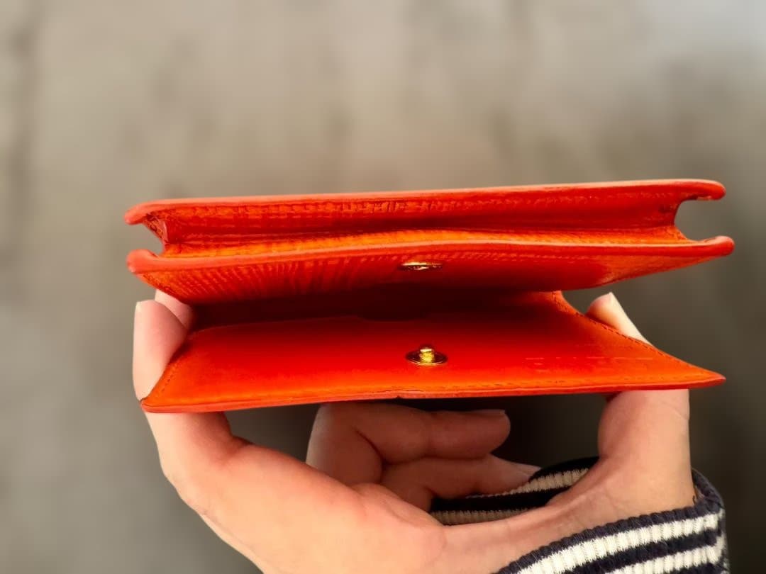 LOEWE オレンジ レザー 名刺入れ
