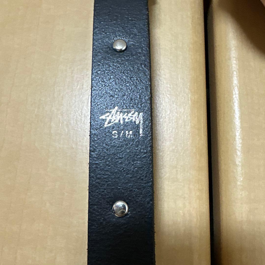 小物 STUSSY SS-LINK STUDDED BELT BLACK S/M