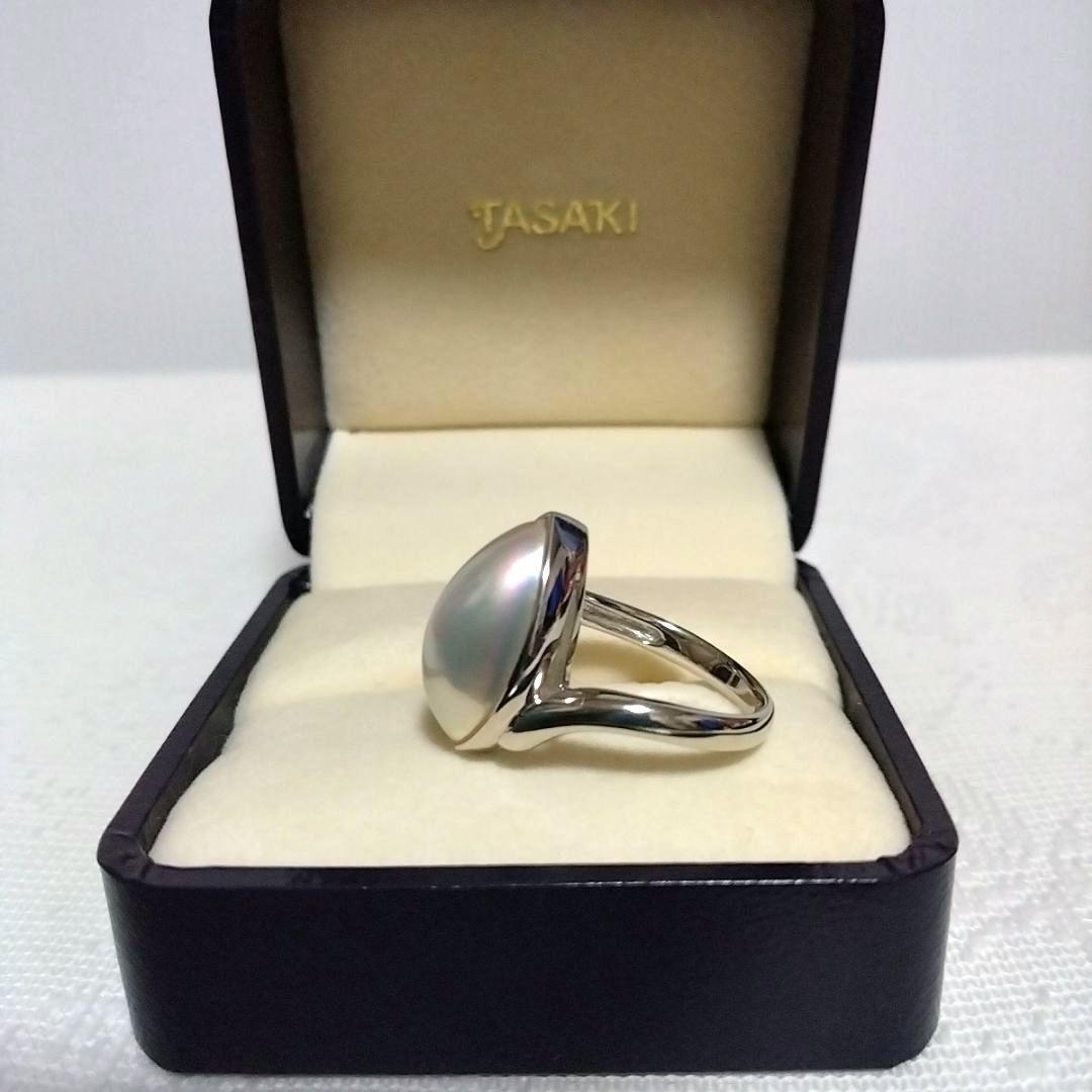 TASAKI　K18WG　マーキース形　マベパールリング