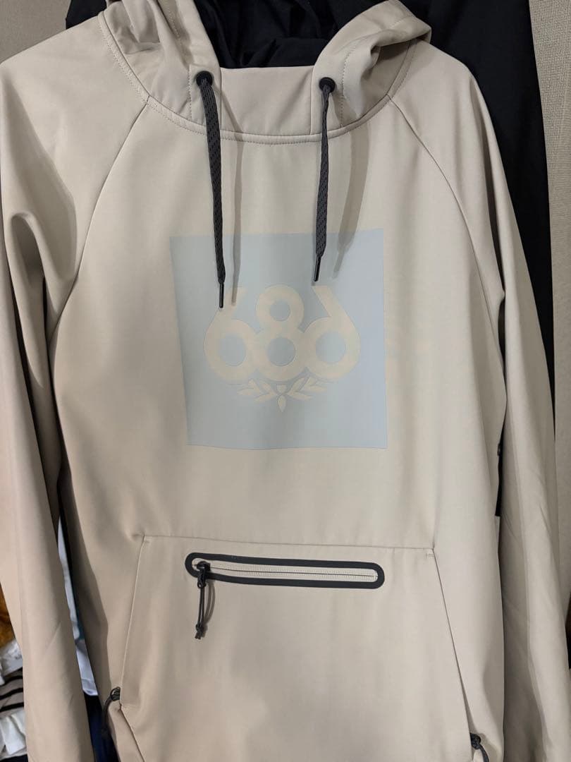 686 撥水パーカー ベージュ スノーボードウェア Lサイズ