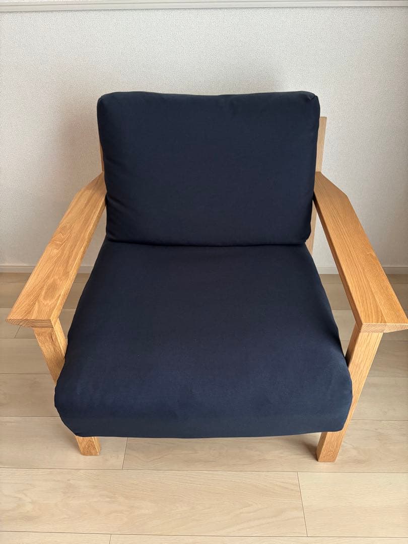 専用 無印良品 ソファ本体木製フレームフェザーポケットコイル 1シーター