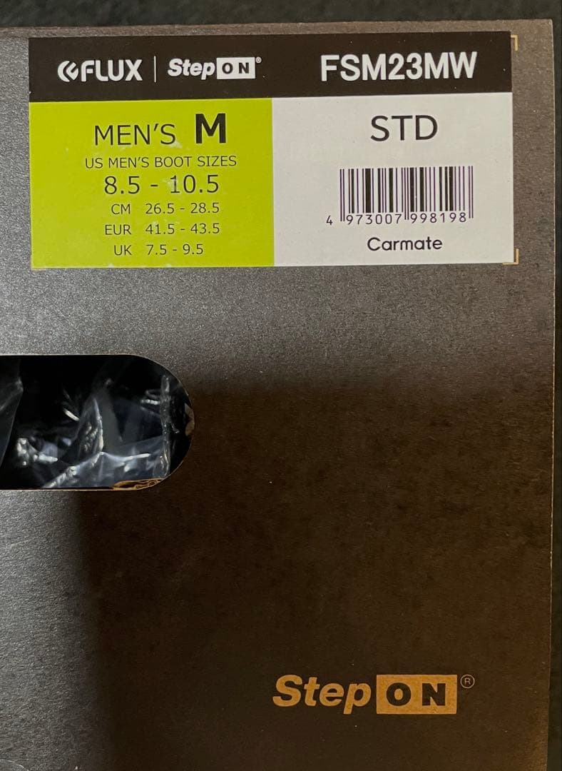 FLUX Step On MEN’S Mサイズ ステップオンビンディング　黒&白